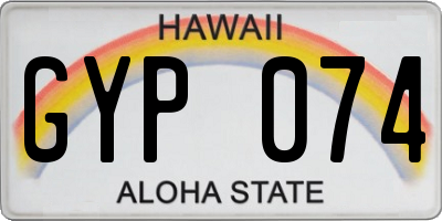 HI license plate GYP074