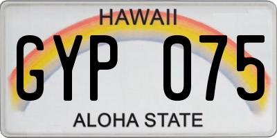 HI license plate GYP075