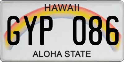 HI license plate GYP086