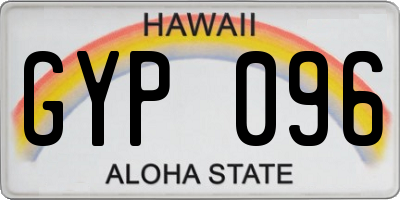 HI license plate GYP096