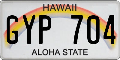HI license plate GYP704