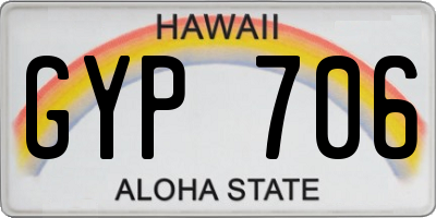 HI license plate GYP706