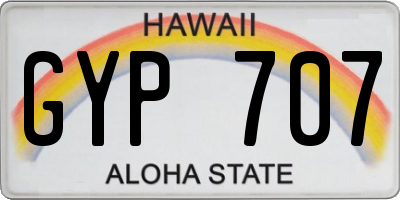 HI license plate GYP707