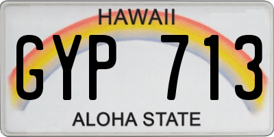 HI license plate GYP713