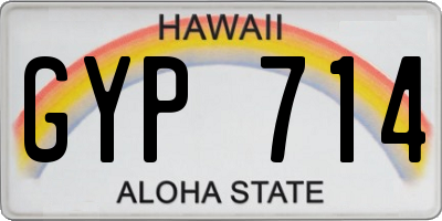 HI license plate GYP714