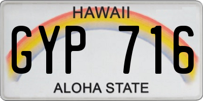 HI license plate GYP716