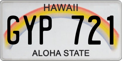 HI license plate GYP721