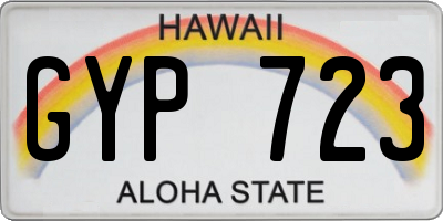 HI license plate GYP723