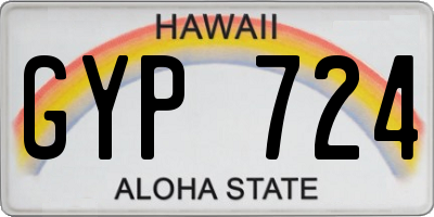HI license plate GYP724