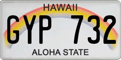 HI license plate GYP732