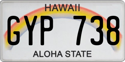 HI license plate GYP738