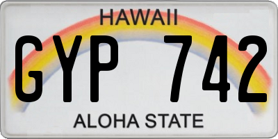 HI license plate GYP742