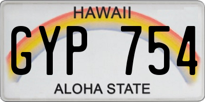 HI license plate GYP754