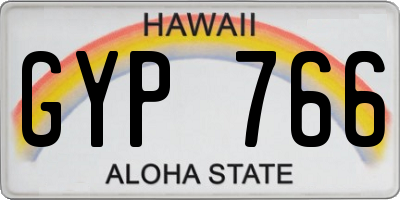 HI license plate GYP766
