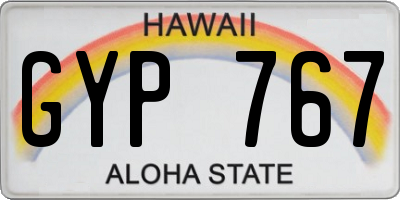 HI license plate GYP767
