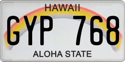 HI license plate GYP768