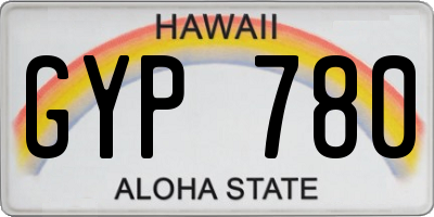 HI license plate GYP780