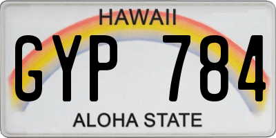 HI license plate GYP784