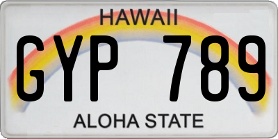 HI license plate GYP789
