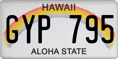 HI license plate GYP795