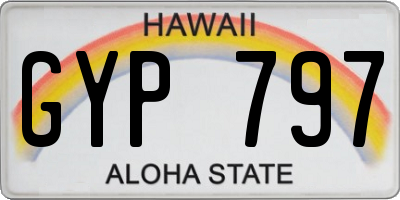 HI license plate GYP797