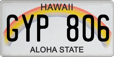 HI license plate GYP806