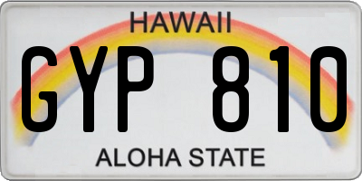 HI license plate GYP810