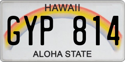 HI license plate GYP814