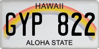 HI license plate GYP822