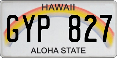 HI license plate GYP827