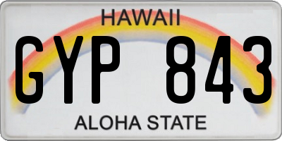 HI license plate GYP843