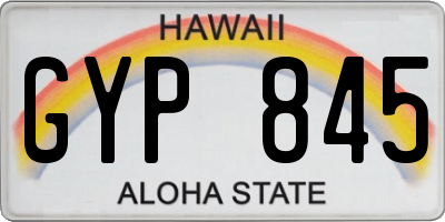 HI license plate GYP845