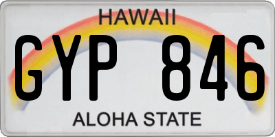 HI license plate GYP846