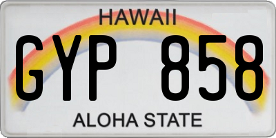 HI license plate GYP858