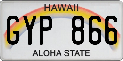 HI license plate GYP866