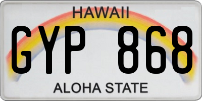 HI license plate GYP868
