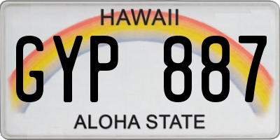 HI license plate GYP887