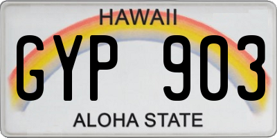 HI license plate GYP903
