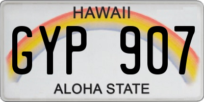 HI license plate GYP907
