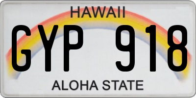 HI license plate GYP918