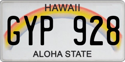 HI license plate GYP928