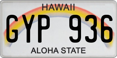 HI license plate GYP936