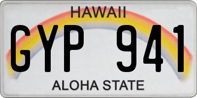 HI license plate GYP941