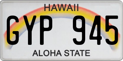 HI license plate GYP945