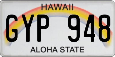 HI license plate GYP948