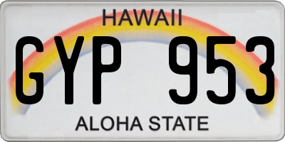 HI license plate GYP953