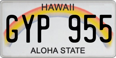 HI license plate GYP955