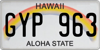 HI license plate GYP963