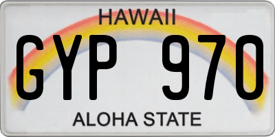 HI license plate GYP970