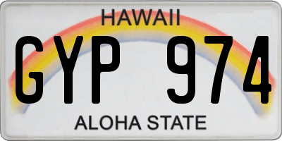 HI license plate GYP974